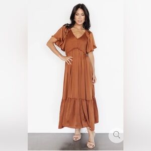 Baltic Born Lovell Smocked Midi Dress Size Small